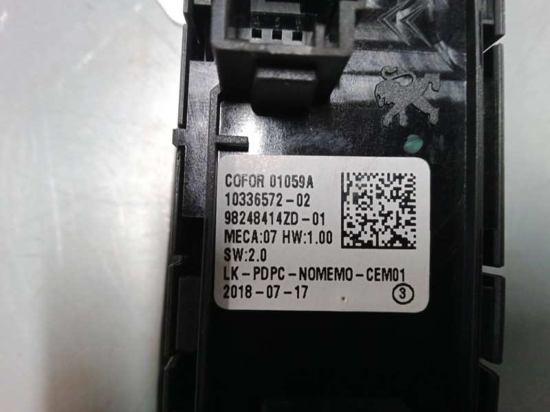 Recambio de mando elevalunas delantero izquierdo para citroën c4 spacetourer (3d_) 1.5 bluehdi 130 referencia OEM IAM 96788281ZD