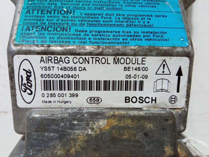 Recambio de centralita airbag para ford ka (rb_) 1.3 i rocam referencia OEM IAM 0285001399  