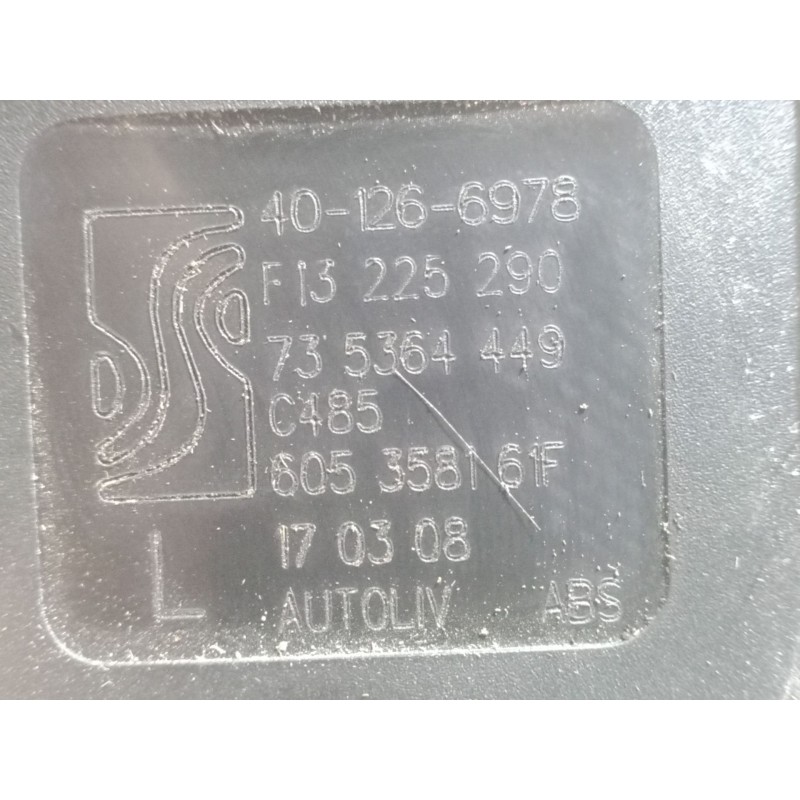 Recambio de anclaje cinturon trasero izquierdo para fiat grande punto van (199_) 1.3 jtd multijet (199cxc1a) referencia OEM IAM 