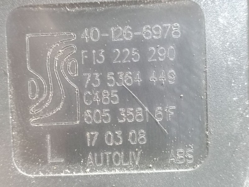 Recambio de anclaje cinturon trasero izquierdo para fiat grande punto van (199_) 1.3 jtd multijet (199cxc1a) referencia OEM IAM 