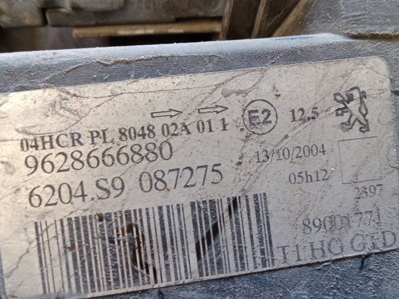 Recambio de faro izquierdo para peugeot 206 hatchback (2a/c) 1.6 hdi 110 referencia OEM IAM   