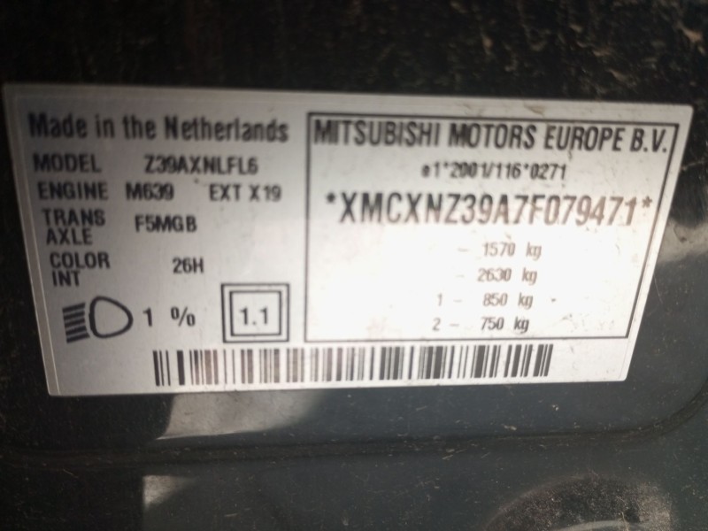 mitsubishi colt vi (z3_a, z2_a) del año 2007