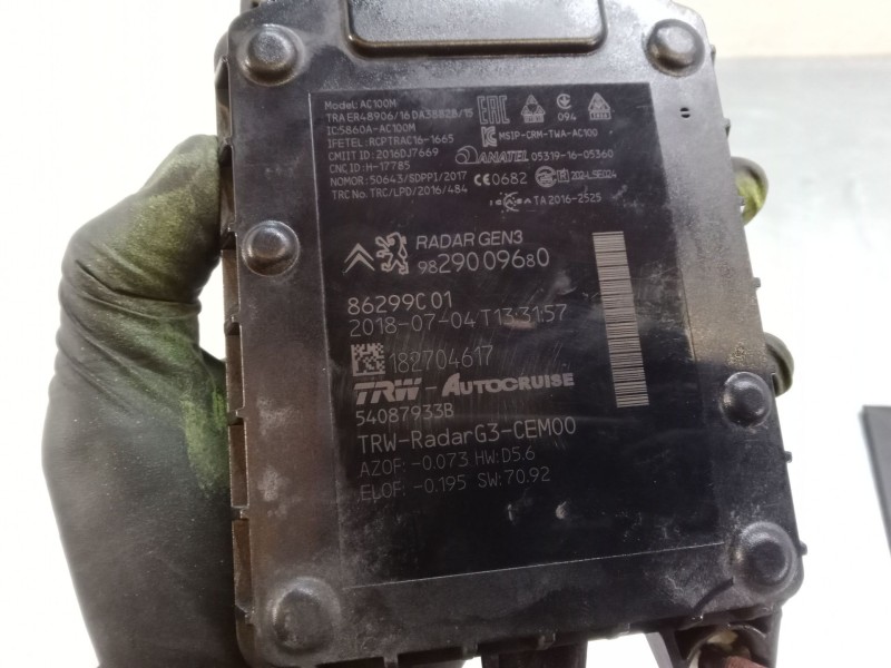 Recambio de modulo radar control distancia para citroën c4 spacetourer (3d_) 1.5 bluehdi 130 referencia OEM IAM 9829009680  