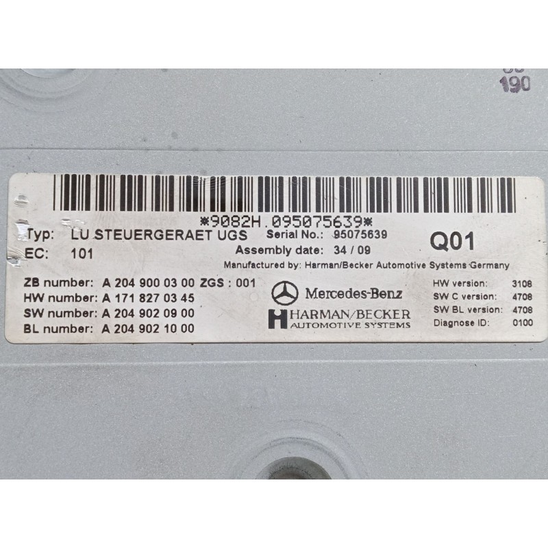 Recambio de modulo multimedia para mercedes-benz clase m (w164) ml 350 cdi 4-matic (164.122) referencia OEM IAM A1718270345  