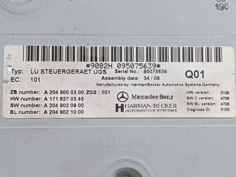 Recambio de modulo multimedia para mercedes-benz clase m (w164) ml 350 cdi 4-matic (164.122) referencia OEM IAM A1718270345  