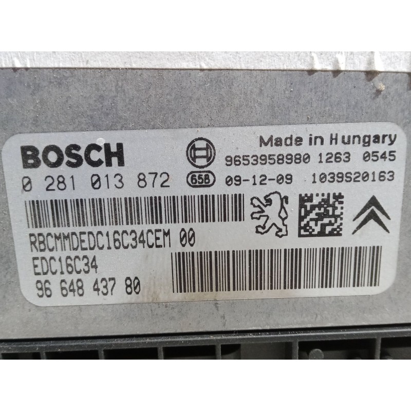 Recambio de centralita motor uce para citroën c4 coupé (la_) 1.6 hdi referencia OEM IAM 9664843780  