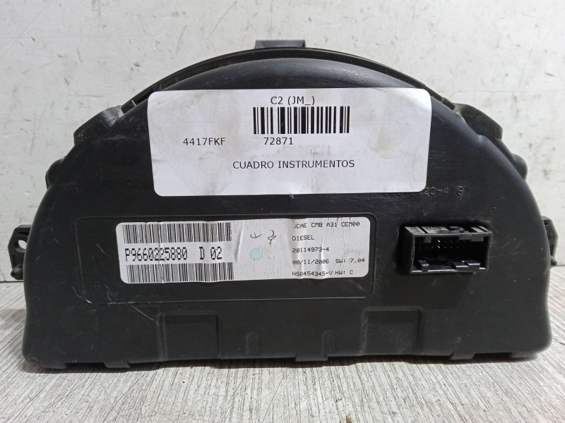 Recambio de cuadro instrumentos para citroën c2 (jm_) 1.4 hdi referencia OEM IAM 9660225880  