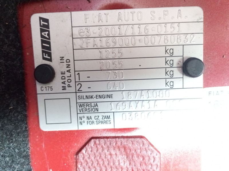 fiat panda / panda classic (169_) del año 2010