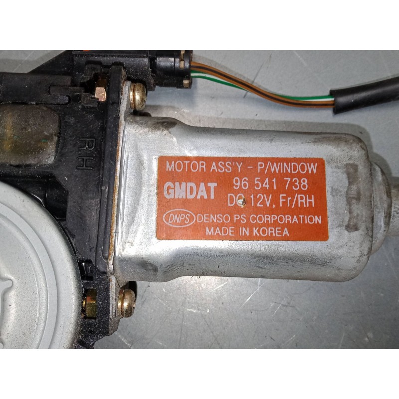 Recambio de motor elevaluna delantero derecho para chevrolet aveo / kalos hatchback (t200) 1.4 16v referencia OEM IAM 96541738   Recambio de motor elevaluna delantero derecho para chevrolet aveo / kalos hatchback (t200) 1.4 16v referencia OEM IAM 96541738