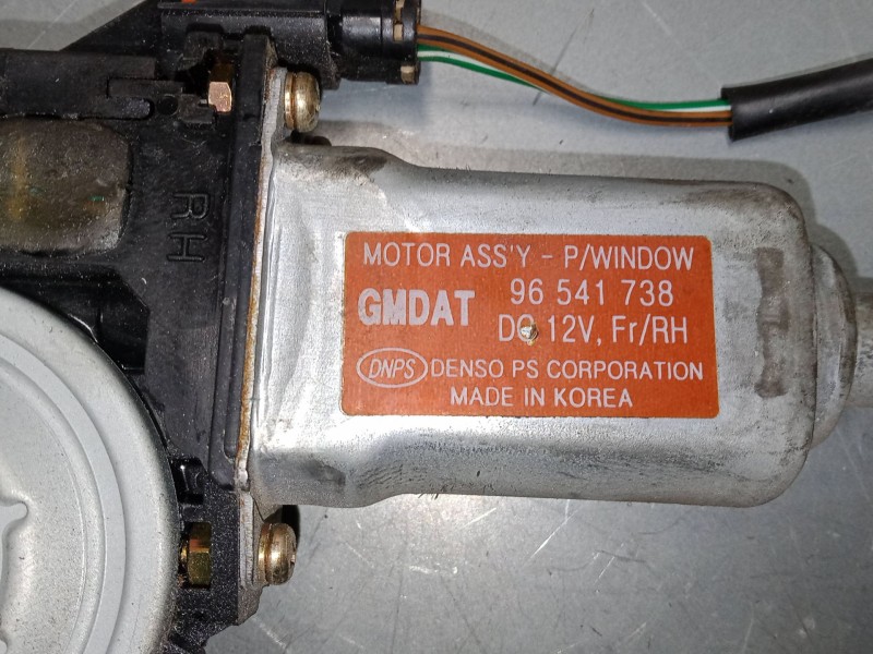 Recambio de motor elevaluna delantero derecho para chevrolet aveo / kalos hatchback (t200) 1.4 16v referencia OEM IAM 96541738   Recambio de motor elevaluna delantero derecho para chevrolet aveo / kalos hatchback (t200) 1.4 16v referencia OEM IAM 96541738