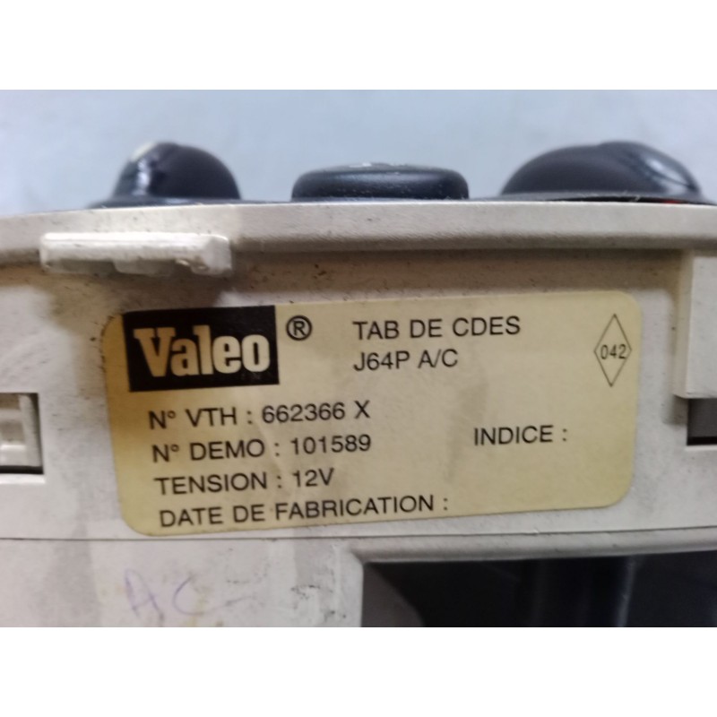 Recambio de mando calefaccion / a/a para renault megane scénic (ja0/1_) 1.9 d (ja0j) referencia OEM IAM 662366X   Recambio de mando calefaccion / a/a para renault megane scénic (ja0/1_) 1.9 d (ja0j) referencia OEM IAM 662366X