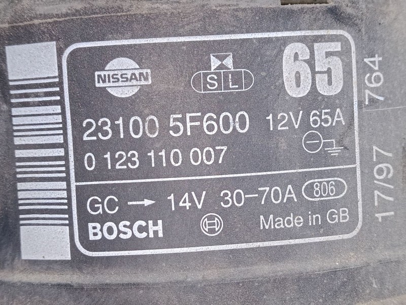 Recambio de alternador para nissan micra ii (k11) 1.0 i 16v referencia OEM IAM 231005F600  