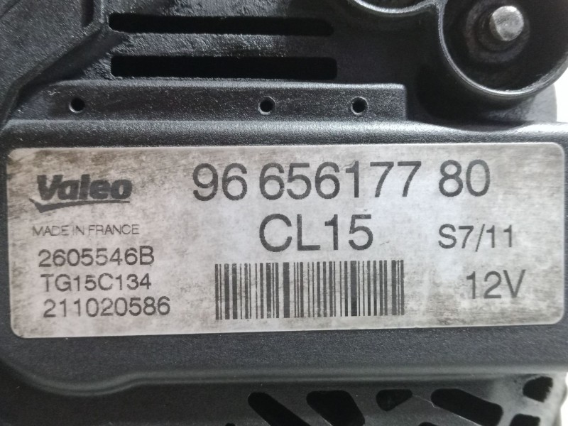 Recambio de alternador para citroën jumpy ii furgoneta 2.0 hdi 120 referencia OEM IAM 9665617780  