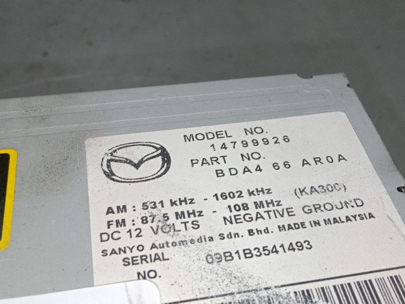 Recambio de radio cd para mazda 3 (bl) 1.6 mz-cd (bl14) referencia OEM IAM   