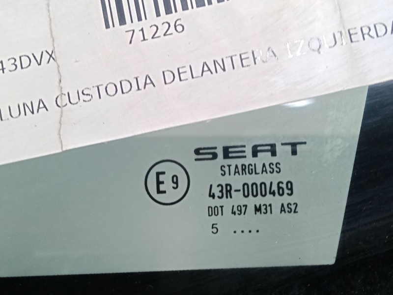 Recambio de luna custodia delantera izquierda para seat leon (1p1) 1.6 referencia OEM IAM 1P0845411  