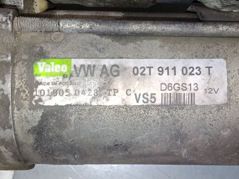 Recambio de motor arranque para seat leon (1p1) 1.6 referencia OEM IAM 02T911023T  