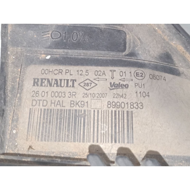 Recambio de faro derecho para renault laguna iii (bt0/1) 1.5 dci (bt00, bt0a, bt0t, bt1j) referencia OEM IAM 89901833  