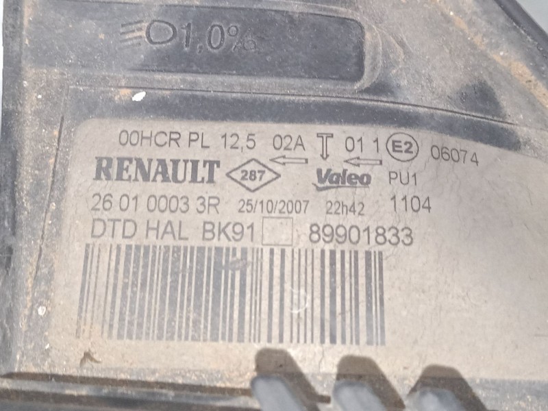 Recambio de faro derecho para renault laguna iii (bt0/1) 1.5 dci (bt00, bt0a, bt0t, bt1j) referencia OEM IAM 89901833  