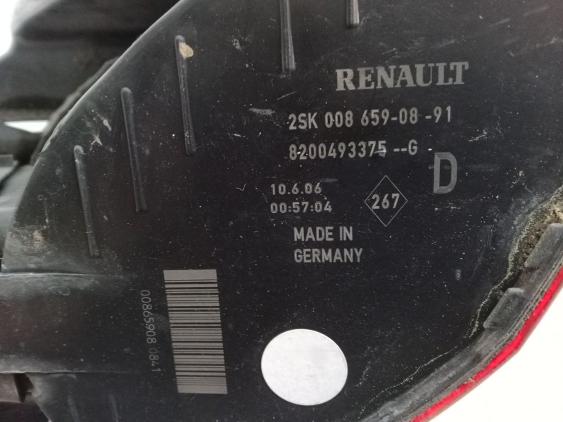 Recambio de piloto trasero derecho para renault scénic ii (jm0/1_) 1.6 16v (jm1r) referencia OEM IAM 8200493375  