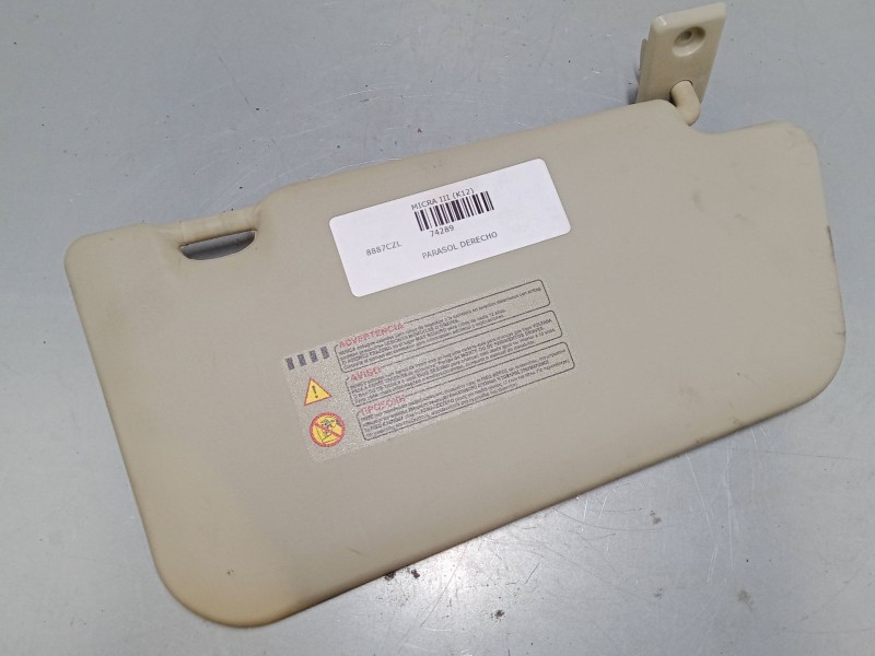 Recambio de parasol derecho para nissan micra iii (k12) 1.2 16v referencia OEM IAM   