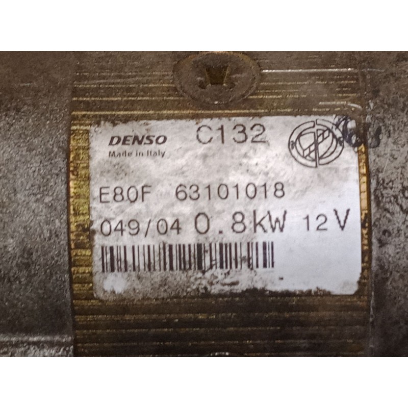 Recambio de motor arranque para fiat punto (188_) 1.2 60 (188.030, .050, .130, .150, .230, .250) referencia OEM IAM E80F63101018