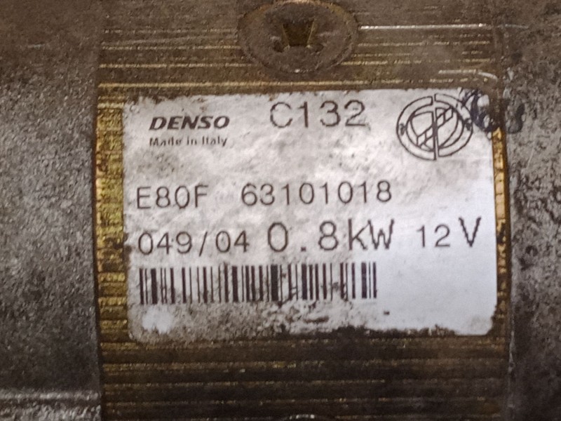 Recambio de motor arranque para fiat punto (188_) 1.2 60 (188.030, .050, .130, .150, .230, .250) referencia OEM IAM E80F63101018