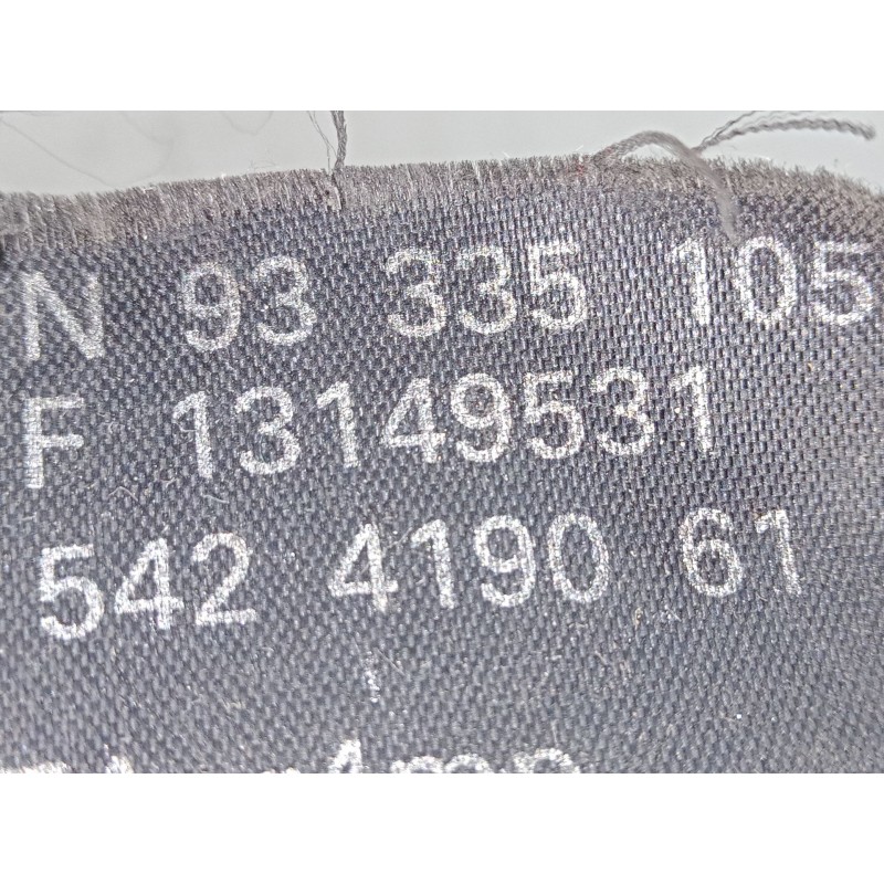 Recambio de cinturon seguridad delantero derecho para opel meriva a monospace (x03) 1.7 dti (e75) referencia OEM IAM 93335105 54