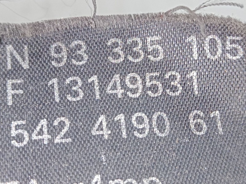 Recambio de cinturon seguridad delantero derecho para opel meriva a monospace (x03) 1.7 dti (e75) referencia OEM IAM 93335105 54