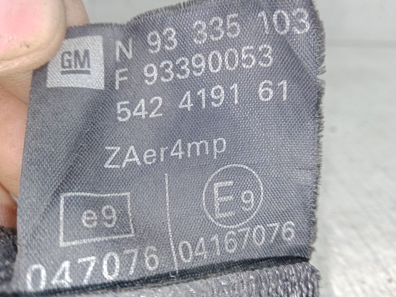 Recambio de cinturon seguridad delantero izquierdo para opel meriva a monospace (x03) 1.7 dti (e75) referencia OEM IAM 93335103 