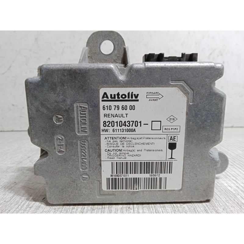Recambio de centralita airbag para renault clio iii (br0/1, cr0/1) 1.5 dci referencia OEM IAM 8201043701  
