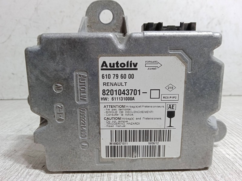 Recambio de centralita airbag para renault clio iii (br0/1, cr0/1) 1.5 dci referencia OEM IAM 8201043701  