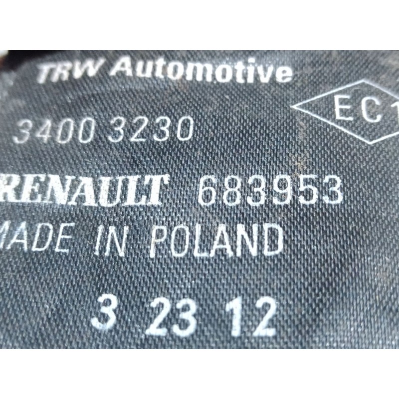 Recambio de cinturon seguridad trasero derecho para renault clio iii (br0/1, cr0/1) 1.5 dci referencia OEM IAM 683953  