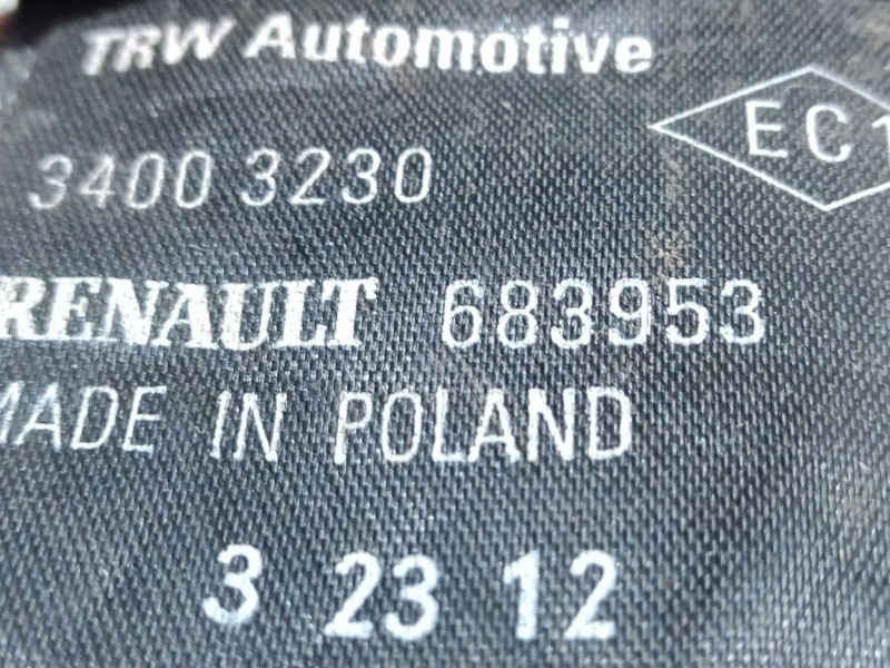 Recambio de cinturon seguridad trasero derecho para renault clio iii (br0/1, cr0/1) 1.5 dci referencia OEM IAM 683953  