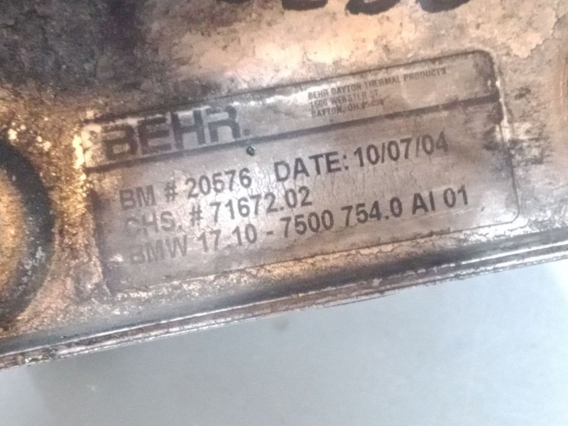 Recambio de enfriador aceite direccion para bmw x5 (e53) 3.0 d referencia OEM IAM 171075007540  