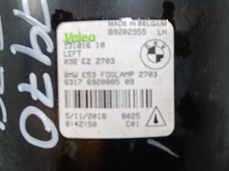 Recambio de faro antiniebla izquierdo para bmw x5 (e53) 3.0 d referencia OEM IAM 63176920885  13101610