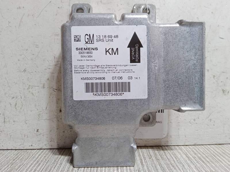 Recambio de centralita airbag para opel vectra c gts (z02) 1.9 cdti (f68) referencia OEM IAM 13186948 5WK43654 330518650