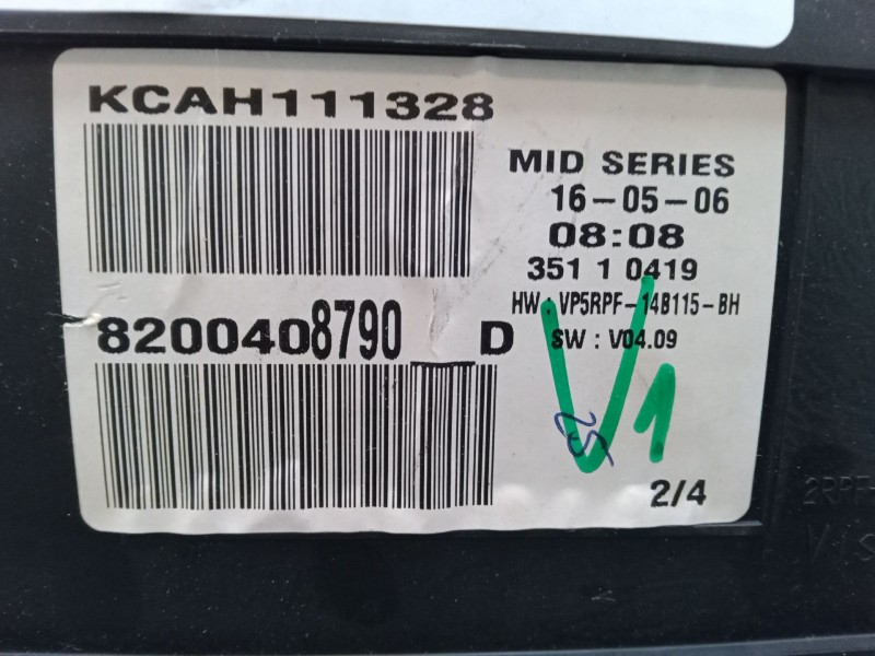 Recambio de cuadro instrumentos para renault megane ii station wagon (km0/1_) 1.6 16v referencia OEM IAM 820040890D  