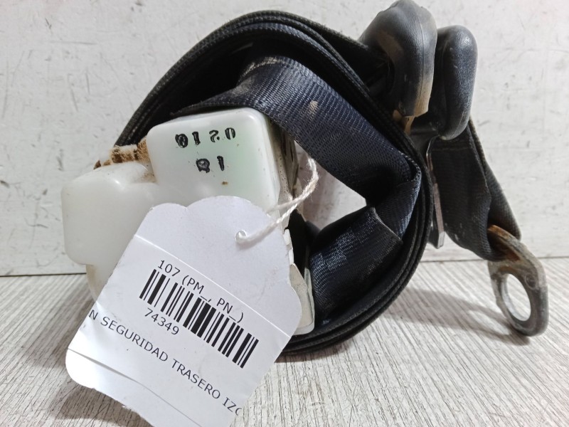 Recambio de cinturon seguridad trasero izquierdo para peugeot 107 (pm_, pn_) 1.0 referencia OEM IAM   