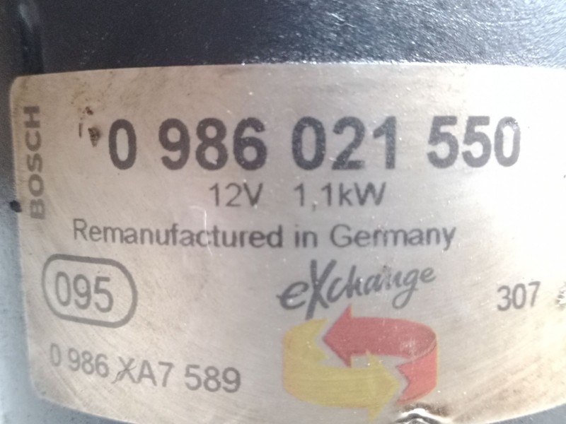 Recambio de motor arranque para peugeot 107 (pm_, pn_) 1.0 referencia OEM IAM 0986021550  