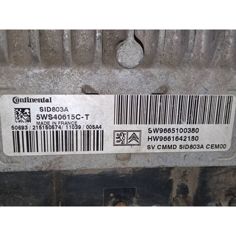 Recambio de centralita motor uce para citroën jumpy ii furgoneta 2.0 hdi 120 referencia OEM IAM 9665100380 5WS40615CT 9661642180