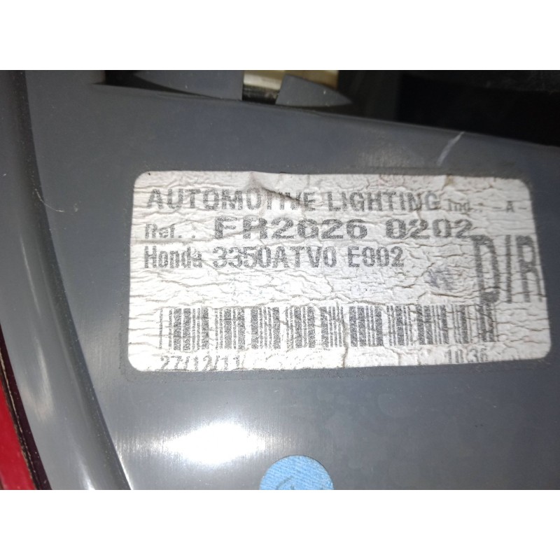 Recambio de piloto trasero derecho para honda civic ix (fk) 2.2 i-dtec (fk3) referencia OEM IAM 3350ATV0E002  
