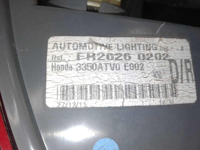 Recambio de piloto trasero derecho para honda civic ix (fk) 2.2 i-dtec (fk3) referencia OEM IAM 3350ATV0E002  