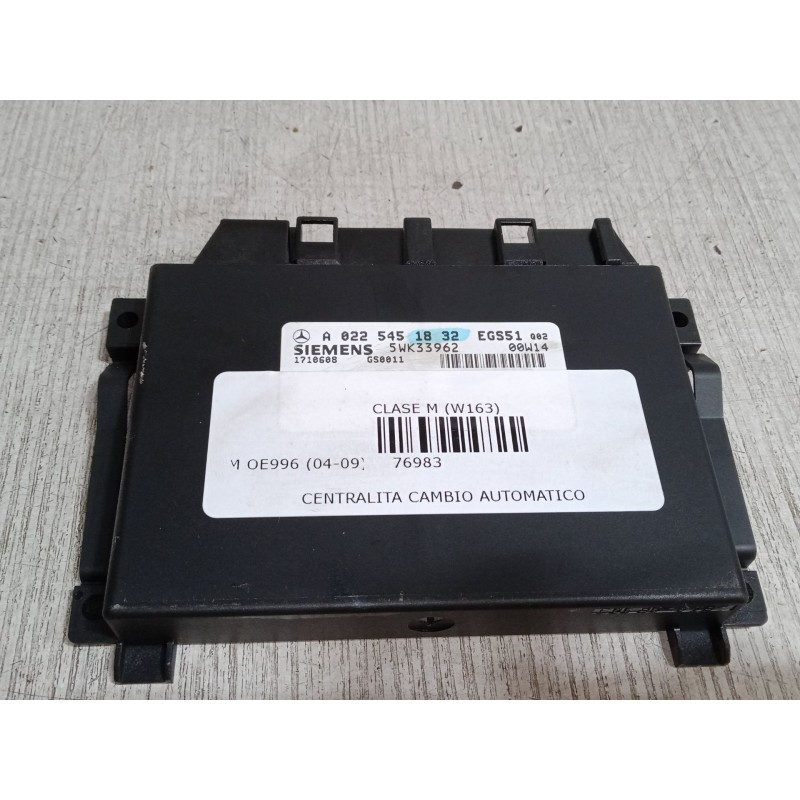 Recambio de centralita cambio automatico para mercedes-benz clase m (w163) ml 430 (163.172) referencia OEM IAM A0225451832  