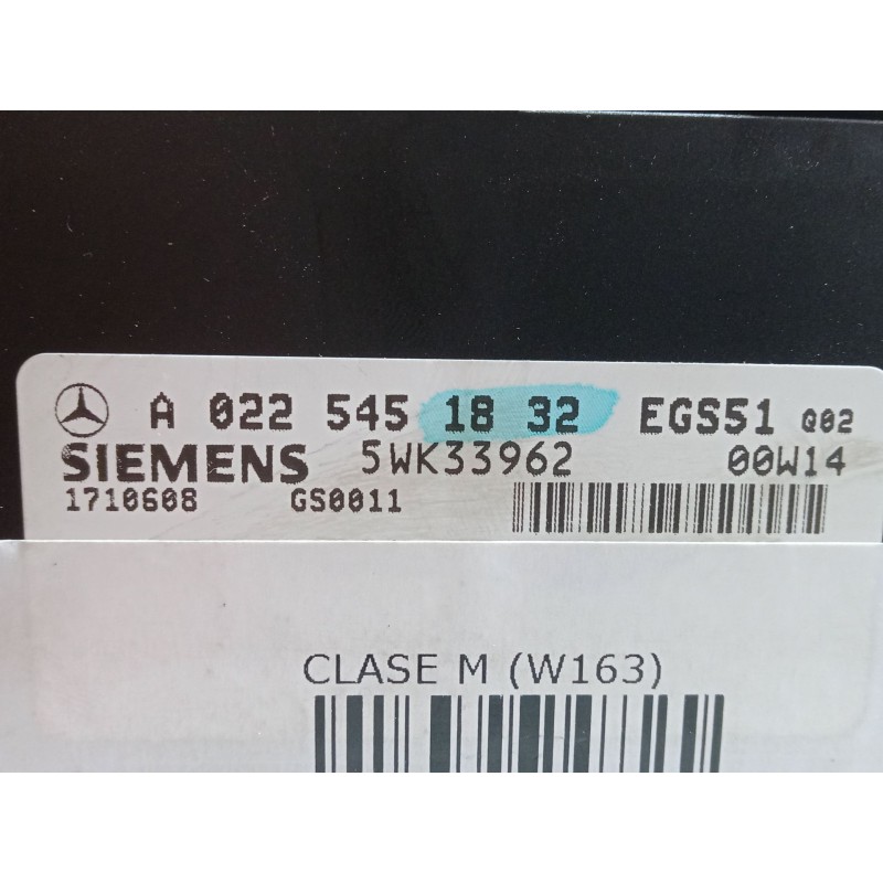 Recambio de centralita cambio automatico para mercedes-benz clase m (w163) ml 430 (163.172) referencia OEM IAM A0225451832  