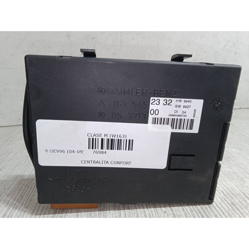 Recambio de centralita confort para mercedes-benz clase m (w163) ml 430 (163.172) referencia OEM IAM A1635452832  