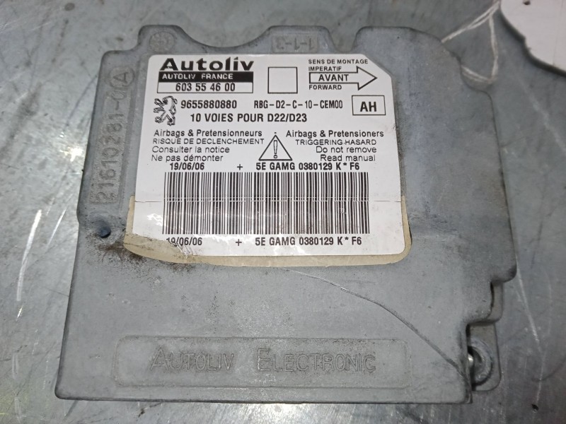 Recambio de centralita airbag para peugeot 407 (6d_) 1.6 hdi 110 (6d9hzc, 6d9hyc) referencia OEM IAM 9655880880  