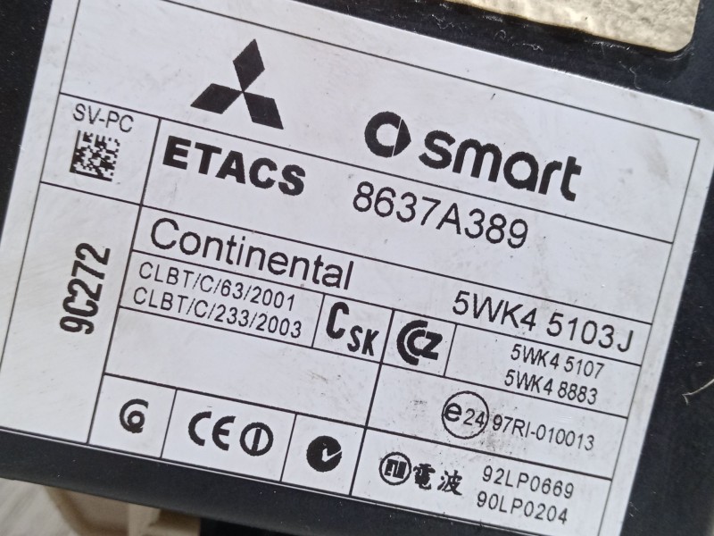 Recambio de bsi para mitsubishi colt vi (z3_a, z2_a) 1.3 (z21a) referencia OEM IAM 8637A389  5WK45103J