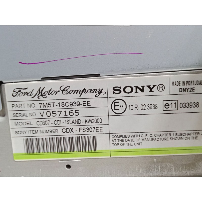 Recambio de radio cd para ford focus ii (da_, hcp, dp) 1.6 tdci referencia OEM IAM 7M5T18C939EE  