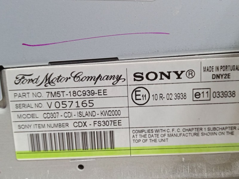 Recambio de radio cd para ford focus ii (da_, hcp, dp) 1.6 tdci referencia OEM IAM 7M5T18C939EE  