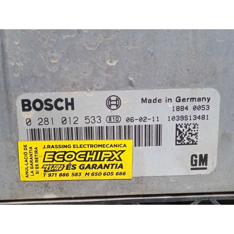 Recambio de centralita motor uce para opel vectra c gts (z02) 1.9 cdti (f68) referencia OEM IAM 55197152  281012533